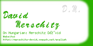 david merschitz business card